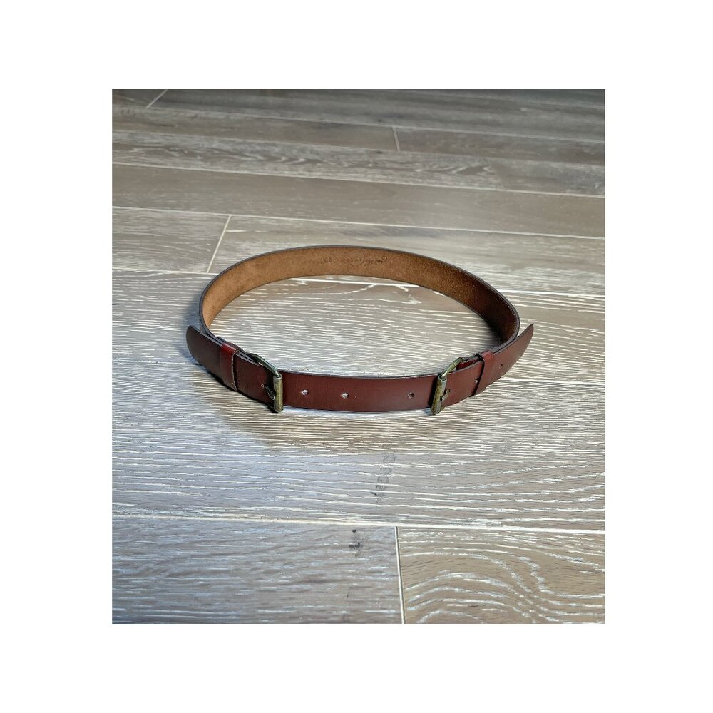 Rachel Comey Double Buckle Leather Belt in Cognac - XS